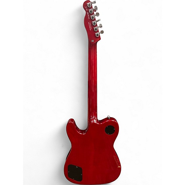 Used Fender JA90 Jim Adkins Thinline Telecaster Crimson Red Transparent Hollow Body Electric Guitar