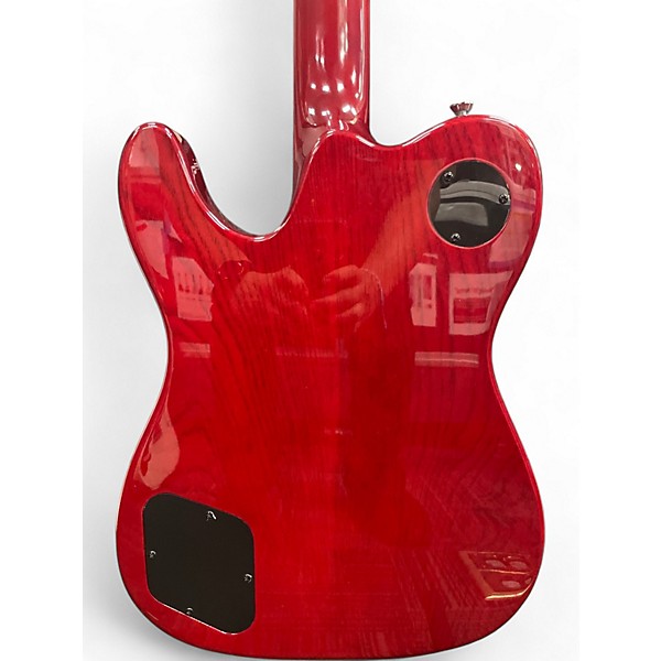Used Fender JA90 Jim Adkins Thinline Telecaster Crimson Red Transparent Hollow Body Electric Guitar
