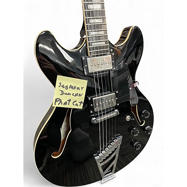Used D'Angelico DAPC Premier US PHATCAT Black Hollow Body Electric Guitar