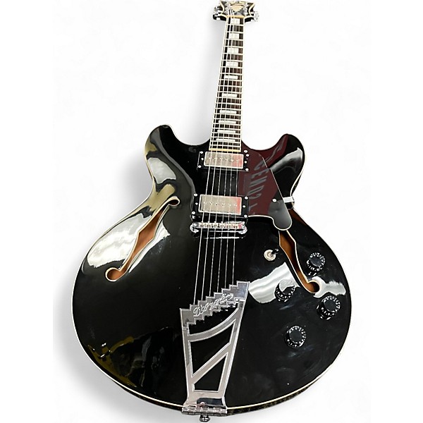 Used D'Angelico DAPC Premier US PHATCAT Black Hollow Body Electric Guitar
