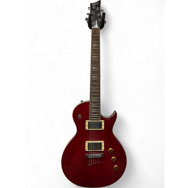 Used Mitchell ms450 Trans Red Solid Body Electric Guitar