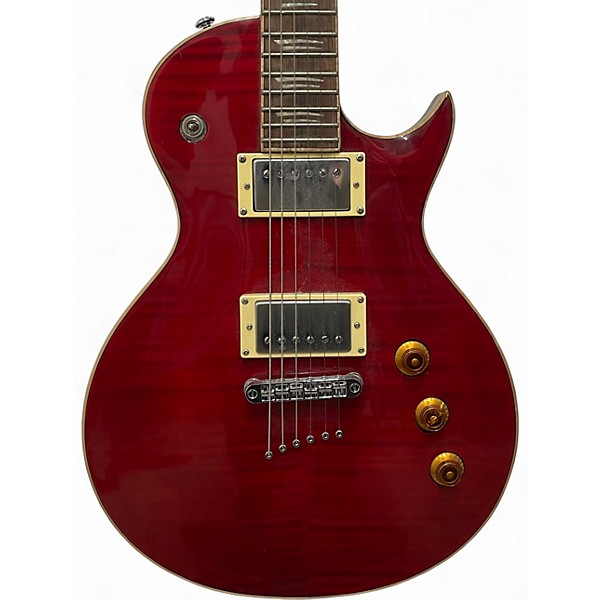 Used Mitchell ms450 Trans Red Solid Body Electric Guitar