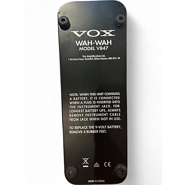 Used VOX V847 Reissue Wah Effect Pedal
