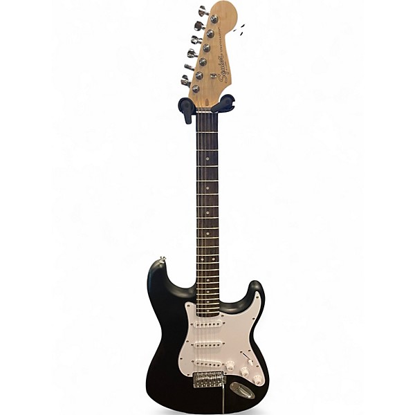 Used Squier Standard Stratocaster Black Solid Body Electric Guitar