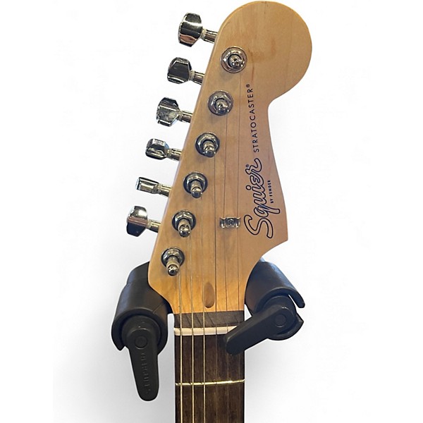 Used Squier Standard Stratocaster Black Solid Body Electric Guitar