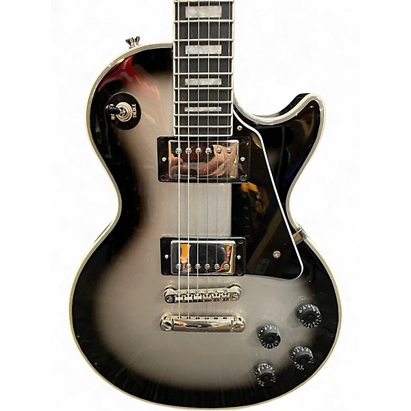 Used Epiphone Les Paul Custom silver burst Solid Body Electric Guitar