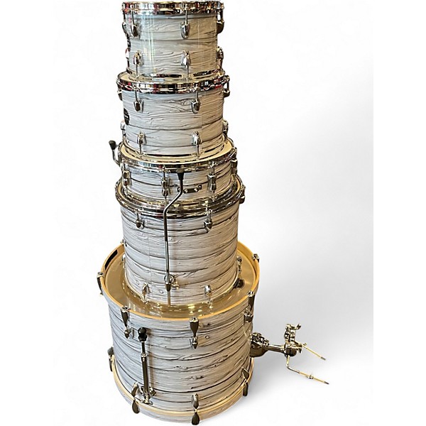 Used Mapex 5 Piece VENUS WHITE MARBLEWOOD Drum Kit