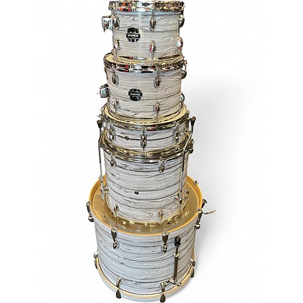 Used Mapex 5 Piece VENUS WHITE MARBLEWOOD Drum Kit
