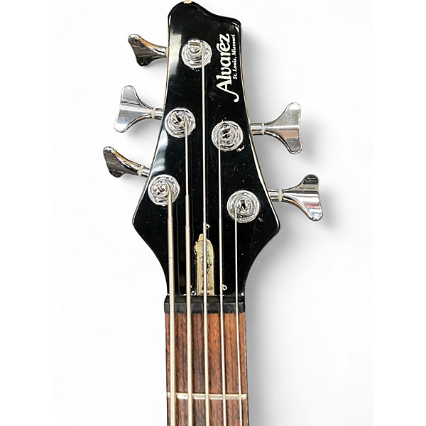 Used Alvarez AEB5 Trans Red Electric Bass Guitar