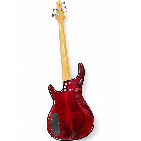 Used Alvarez AEB5 Trans Red Electric Bass Guitar