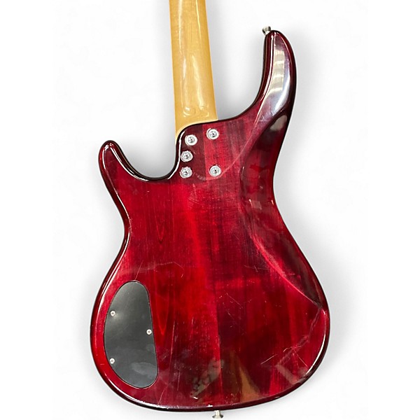 Used Alvarez AEB5 Trans Red Electric Bass Guitar
