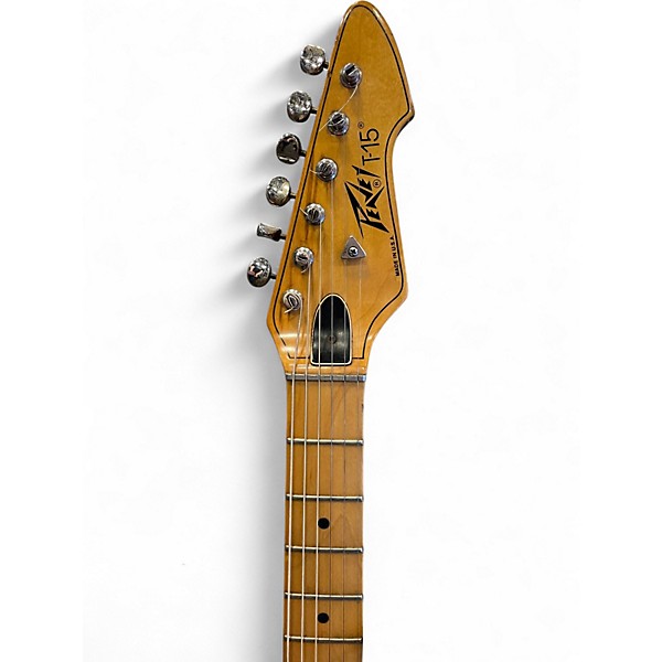 Vintage 1980s Peavey T-15 Natural Solid Body Electric Guitar
