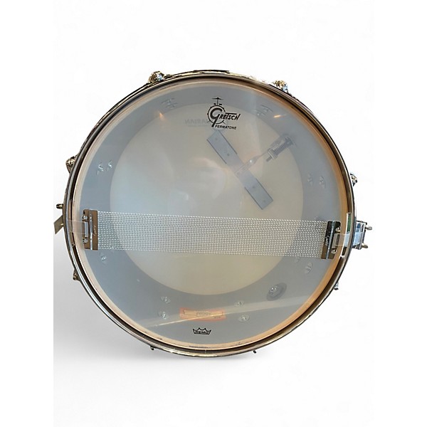 Used Gretsch Drums 7X14 USA Custom Snare Vintage Natural Drum