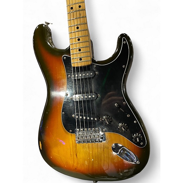 Vintage 1970s Fender Stratocaster Sunburst Solid Body Electric Guitar