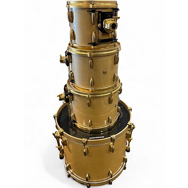 Used Pearl 4 Piece Masters Custom Maple NATURAL GOLD Drum Kit