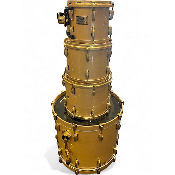 Used Pearl 4 Piece Masters Custom Maple NATURAL GOLD Drum Kit