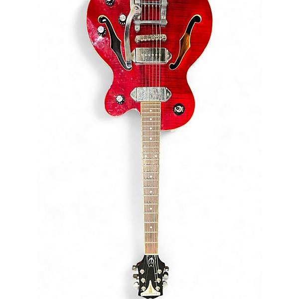 Used Epiphone Wildkat with Bigsby Wine Red Hollow Body Electric Guitar