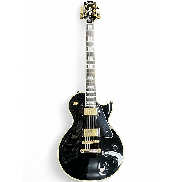 Used Epiphone Les Paul Custom Black Solid Body Electric Guitar
