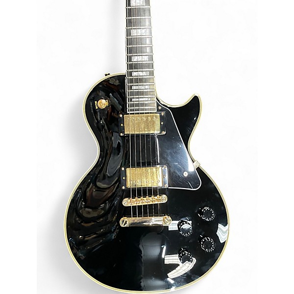 Used Epiphone Les Paul Custom Black Solid Body Electric Guitar
