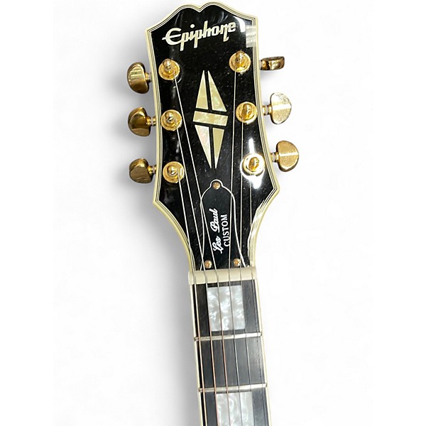 Used Epiphone Les Paul Custom Black Solid Body Electric Guitar