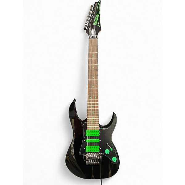 Used Ibanez UV70 Universe Steve Vai Signature 7 String Black Solid Body Electric Guitar