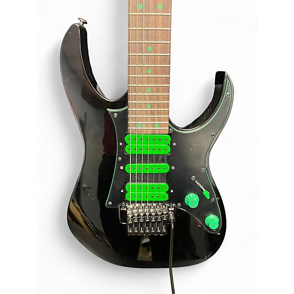 Used Ibanez UV70 Universe Steve Vai Signature 7 String Black Solid Body Electric Guitar