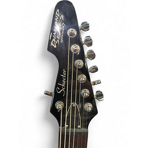 Used Schecter Guitar Research Revenger Black Solid Body Electric Guitar