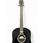 Used Martin DX Johnny Cash Left Handed Black Acoustic Electric Guitar