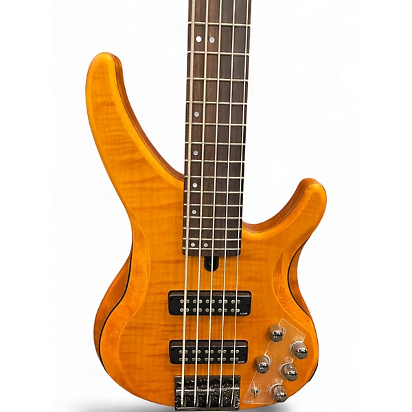 Used Yamaha TRBX605FM MATTE AMBER Electric Bass Guitar