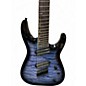 Used Jackson SLATX7Q MS 7 Trans Blue Burst Solid Body Electric Guitar