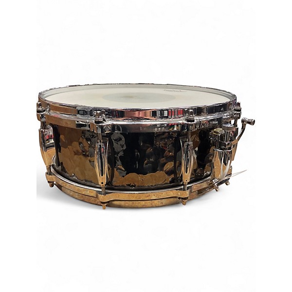 Used Gretsch Drums 14X5.5 Hammered Black Steel Snare Black Drum