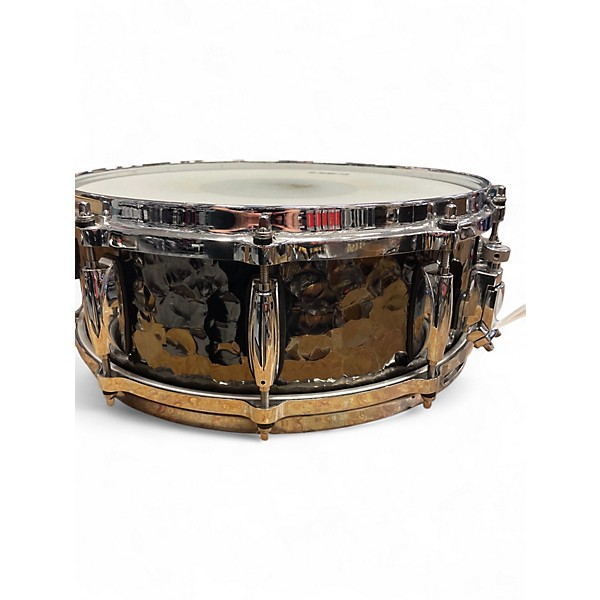 Used Gretsch Drums 14X5.5 Hammered Black Steel Snare Black Drum