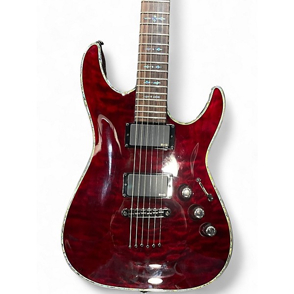 Used Schecter Guitar Research Hellraiser C1 Black Cherry Solid Body Electric Guitar