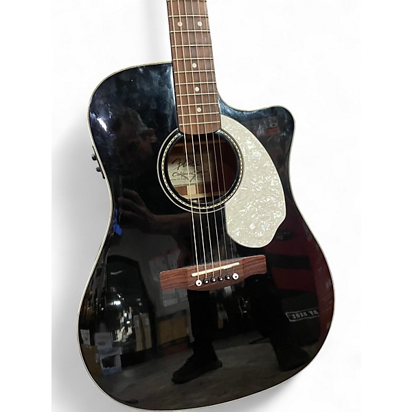 Used 2009 Fender Sonoran SCE Black Acoustic Electric Guitar
