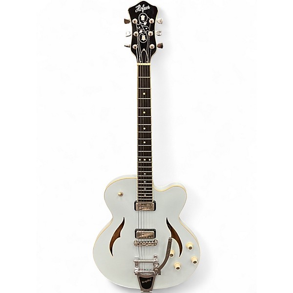 Used Hofner Verythin Single Cutaway Sky Blue Hollow Body Electric Guitar
