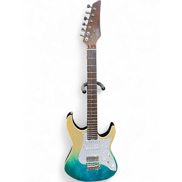 Used Donner Versasonic Blue Fade Solid Body Electric Guitar