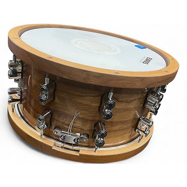 Used PDP by DW 14X7.5 Limited Edition Dark Stain Maple and Walnut Snare w Wood ho Dark Stain Drum