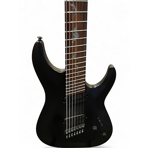 Used Schecter Guitar Research Damien 7 Multi Scale Black Solid Body Electric Guitar