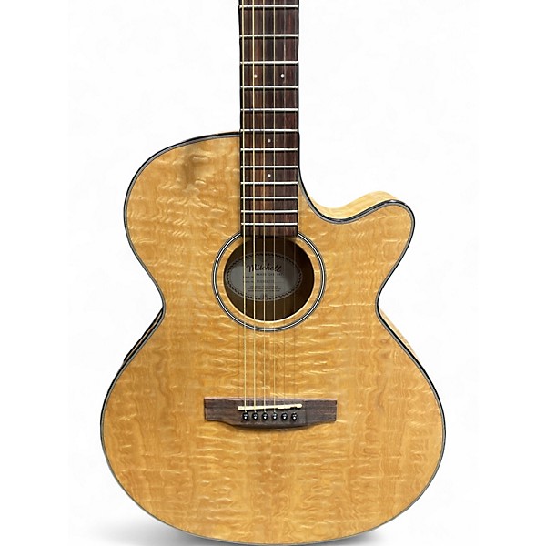 Used Mitchell MX400 Natural Quilt Acoustic Electric Guitar