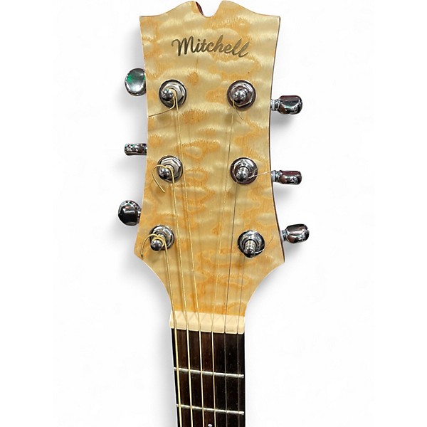 Used Mitchell MX400 Natural Quilt Acoustic Electric Guitar