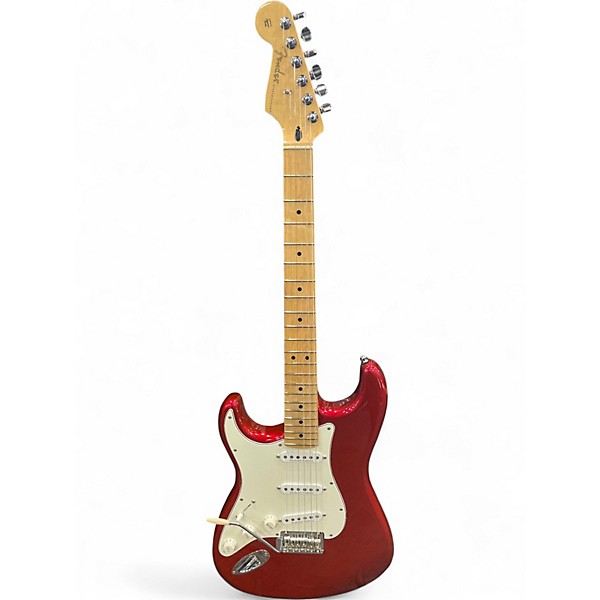 Used Fender Player Stratocaster Left Handed Candy Apple Red Solid Body Electric Guitar