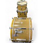 Vintage 1949 Ludwig 3 Piece 1949 DRUM KIT WHITE OVAL ELKHART BADGES GOLD SPARKLE Drum Kit