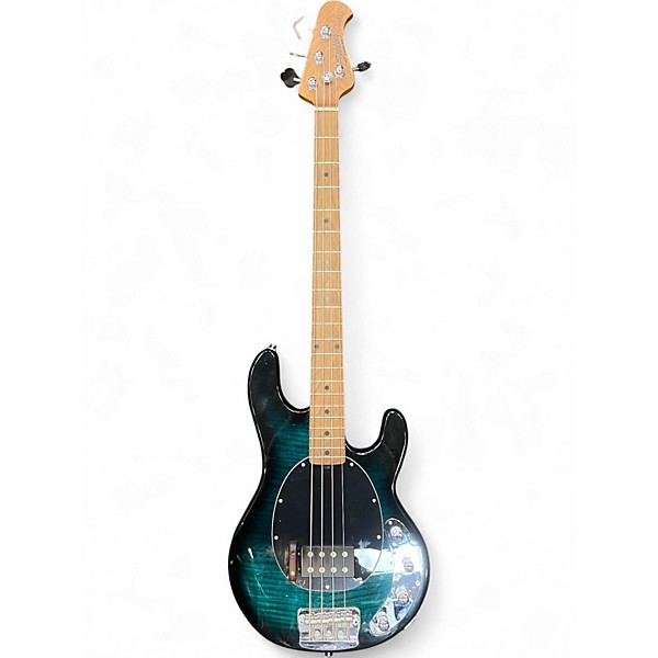 Used Sterling by Music Man Ray34 Blue Electric Bass Guitar