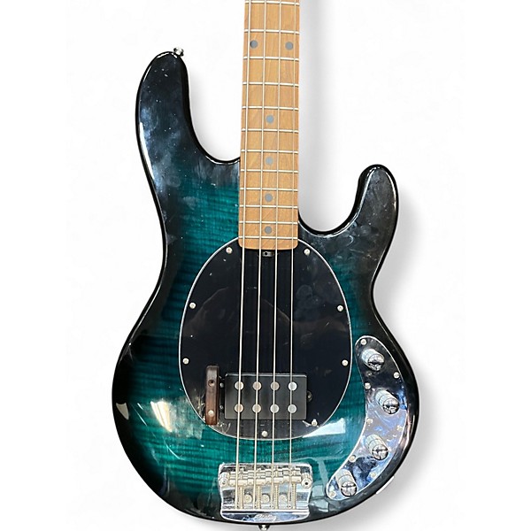 Used Sterling by Music Man Ray34 Blue Electric Bass Guitar