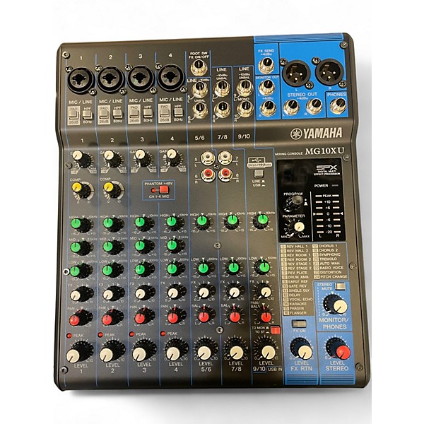 Used Yamaha MG10XU 10 Channel Mixer with Effects Unpowered Mixer