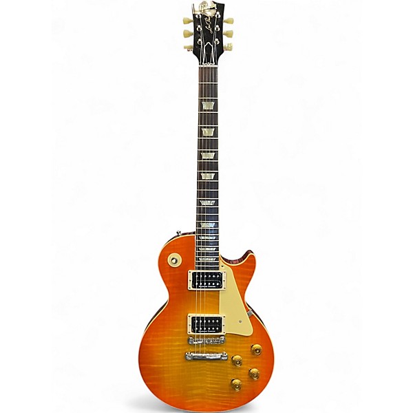 Used Gibson Leas Paul Custom 60s Standard Tangerine Burst Solid Body Electric Guitar