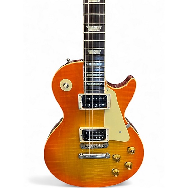 Used Gibson Leas Paul Custom 60s Standard Tangerine Burst Solid Body Electric Guitar