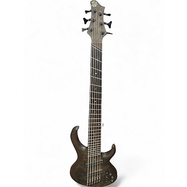 Used Ibanez BTB806MS Transparent Gray Flat Electric Bass Guitar