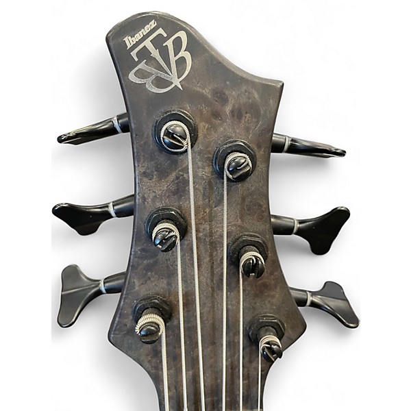 Used Ibanez BTB806MS Transparent Gray Flat Electric Bass Guitar