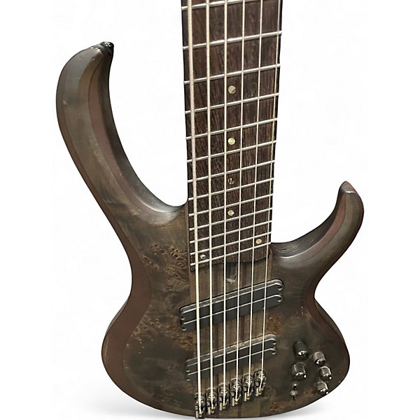 Used Ibanez BTB806MS Transparent Gray Flat Electric Bass Guitar